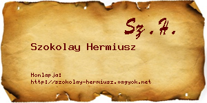 Szokolay Hermiusz névjegykártya
